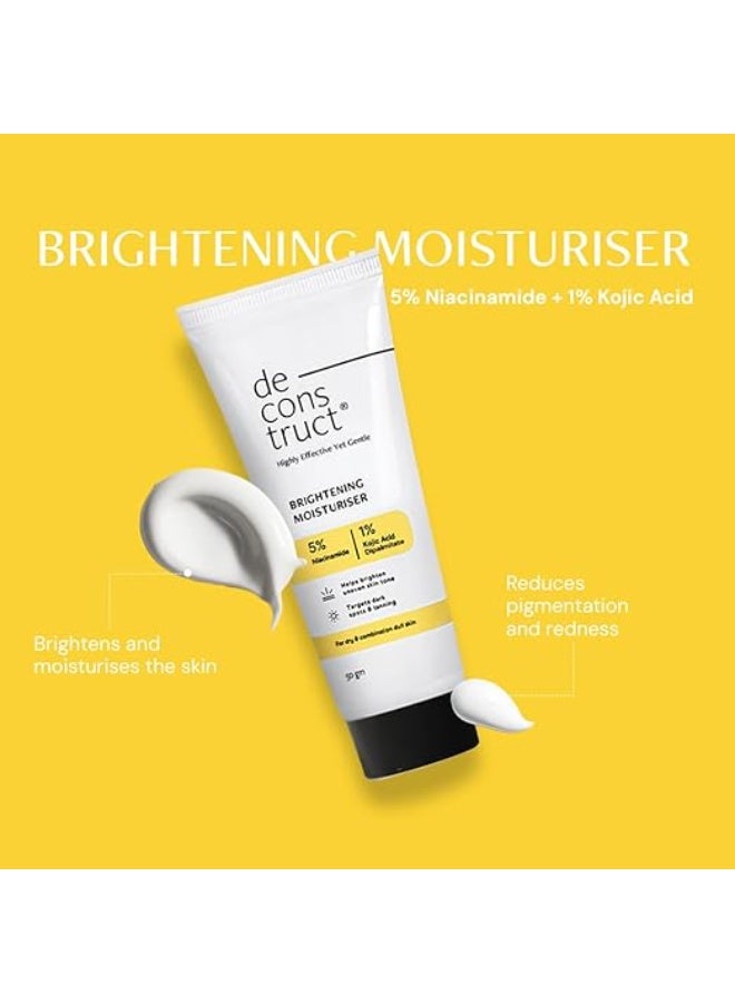 Deconstruct Daily Radiance Boosting Duo- Brightening Face Wash (100ml) + Brightening Face Moisturiser (50 g) | For Glowing and Radiant Skin | Anti Pigmentation Duo | Pack of 2 - Image 4